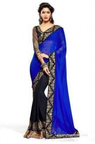 Click Sarees Embriodered Bollywood Georgette Sari